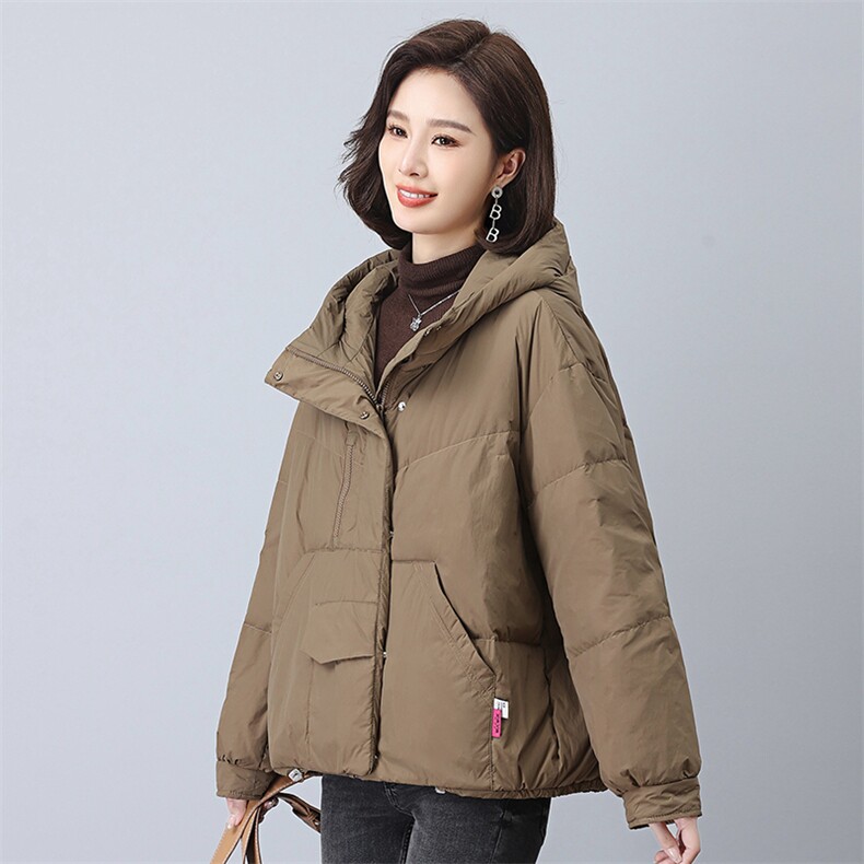 新款时尚女装羽绒服宽松显瘦保暖外套冬季必备单品,女装羽绒服,叶笙衣