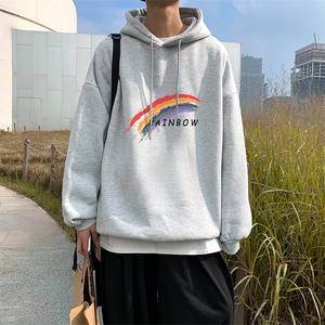 A040-WY2064-P40连帽卫衣男加肥加大码胖子棒球服外套图片