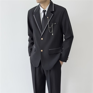 日系学院风三粒扣西服jk西装外套学生班服,男装西服套装,星座410-6（原星座1304-1）