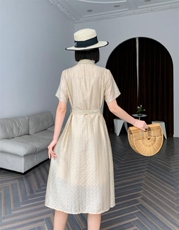 【现货】夏季新款提花连衣裙，女装连衣裙，得瑟空间