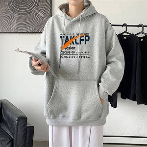 L2467P48秋装2023新款潮趣印花学生潮流男女情侣连帽卫衣图片