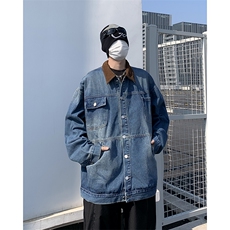 秋季新款简约牛仔夹克男百搭长袖JK1225-P65，男装夹克，星座308B-2
