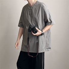 2024主推-速干短袖T恤潮牌设计感五分袖上衣A351-AT2494-P38，男装T恤，电商A351