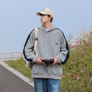 主推大货已出日系拼色百搭秋季连帽卫衣男宽松914-4-WY32-P68控88图片
