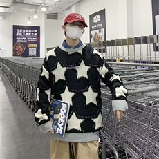 圆领毛衣男慵懒风休闲加厚鹿毛绒针织衫M5525P50，男装针织衫/毛衣，星座1116-2