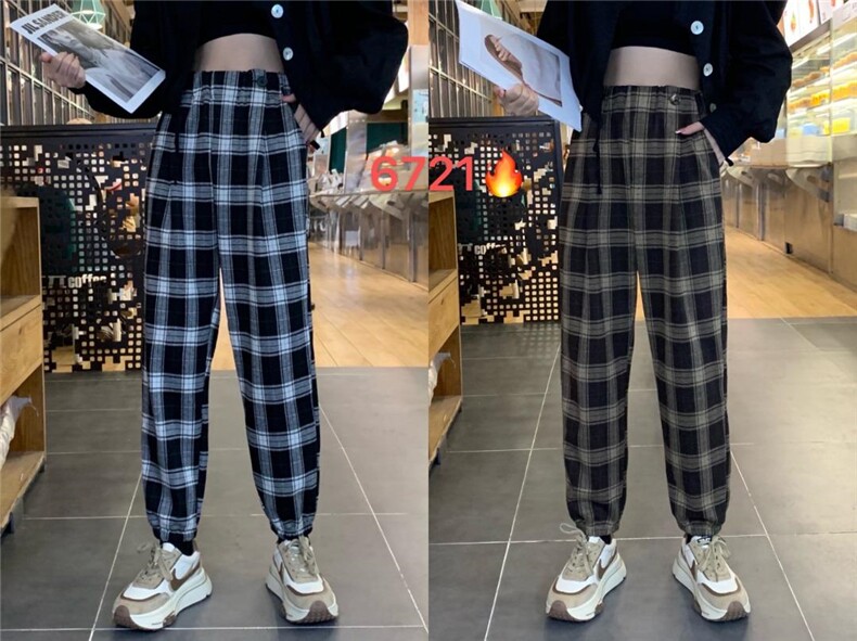 双扣休闲格子裤，其它，斯帛芬迪