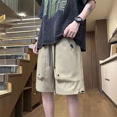 港风工装休闲裤高街五分裤宽松沙滩裤直通短裤DK306P35，男装休闲裤，星座1204-3