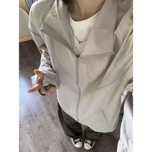 春夏款高品质冰感速干防晒服休闲户外运动外套透气弹力机能风夹克图片