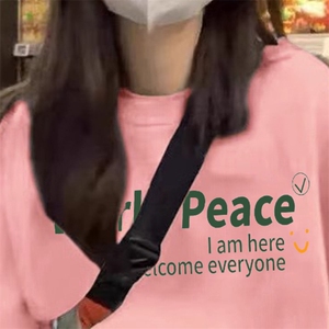 白色宽松圆领卫衣女春秋新款慵懒风舒适秋冬情侣字母印花外套图片