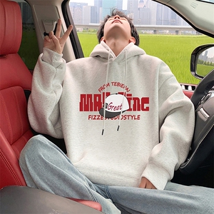 CM111新款美式连帽重磅卫衣港风潮牌日系纯棉卫衣宽松ins休闲上衣图片