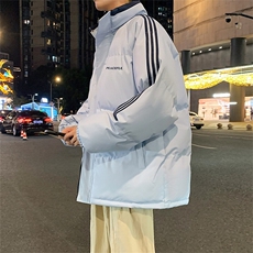 潮美式情侣棉服冬季宽松加厚男女款立领上衣M001-P75，男装棉衣，星座308B-2