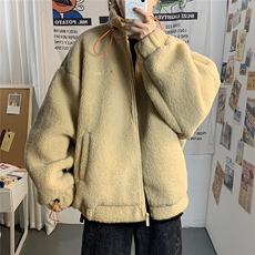 港风冬季宽松百搭棉服男羊羔毛情侣棉衣男外套男7956P105控149，男装棉衣，星座226-1