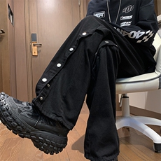 春季新款牛仔裤男士男装宽松直筒潮牌休闲长裤子N1625-P58，男装牛仔裤，星座308B-1