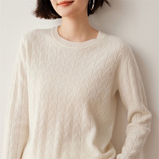 圆领纯色女秋冬新款针织35%羊绒衫2024年秋冬季休闲百搭，女装羊绒衫，蒂暖羊绒