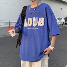 男圆领毛巾绣T恤宽松短袖TX01P23，男装T恤，星座1116-2