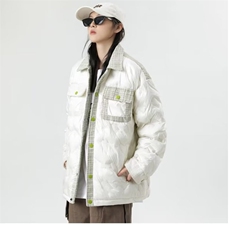 2023高级感拼接复古小香风设计感小众黑色棉服J855P105，男装棉衣，星座1116-2