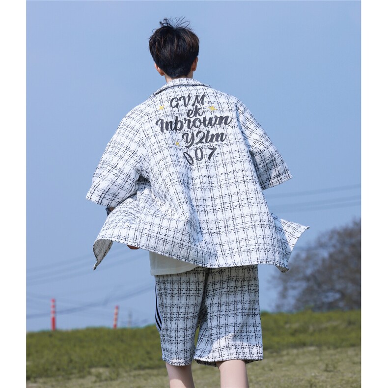 小香风套装设计短衬DCS9019P45短裤DK8797P40套装DT9029P85,男装休闲套装,星座227-7