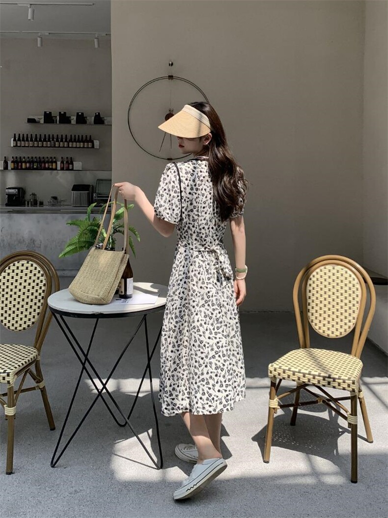 [现货]波点收腰显瘦连衣裙，两色、三个尺码，女装连衣裙，依柏璐(1F)