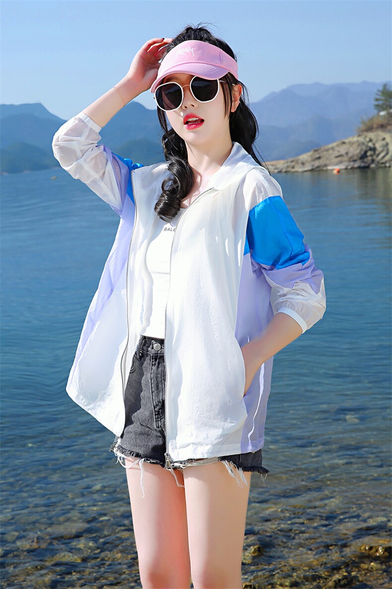 夏季新款防晒衣女小个子2023轻薄透气防紫外线户外女款防晒服外套,女装防晒衣,浙宝281