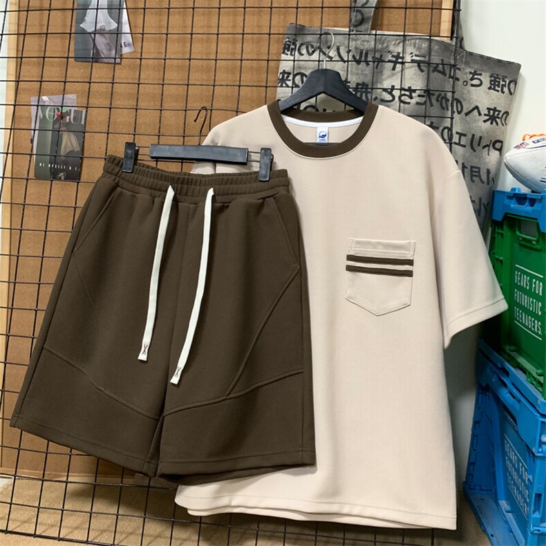 新款休闲短袖套装,男装休闲套装,星座1106-2（原1111B）