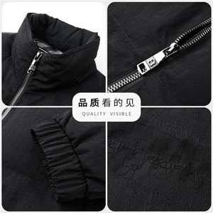 2025新款冬季短款85绒子白鸭绒羽绒服外套中年男装加厚羽绒服夹克图片