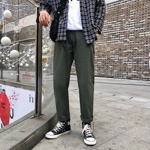 男士加绒加厚休闲裤冬季新款百搭长裤潮流西裤男501-p27 加绒36图片