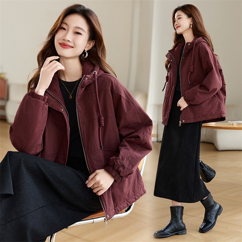 时尚加绒保暖派克服女冬季新款宽松显瘦外套百搭潮流女装,女装派克服,韩派