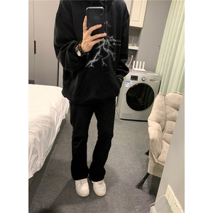 秋冬新款潮网红抖音连帽卫衣外套A512-P45白色图片
