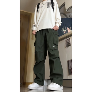8XL-M刺绣冲锋裤男款大码春秋户外机能登山裤直筒阔腿裤KZ020P50图片