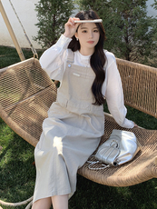 【现货】时尚套装女2025春季新款女装洋气两件套背带裙套裙，女装套装/套裙，慧尚2-185