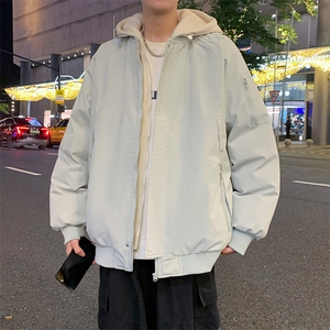 美式假两件棉服外套男2026秋冬校园风宽松棉衣夹克 A436-2583-P95图片