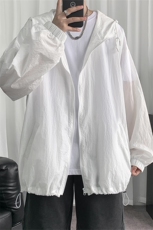 F3043/P45夏季防晒衣连帽纯色薄款外套夹克情侣男女防晒服防晒衫，男装夹克，电商A141
