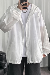 F3043/P45夏季防晒衣连帽纯色薄款外套夹克情侣男女防晒服防晒衫图片