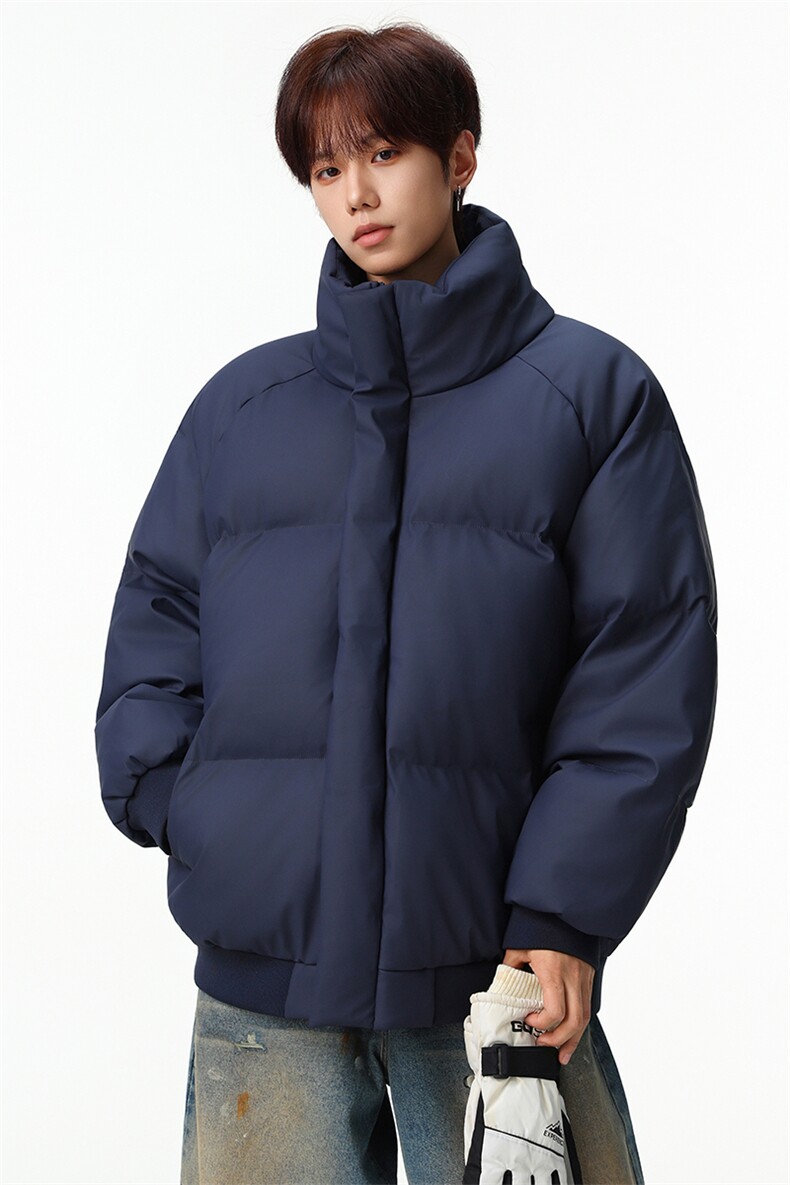 新款冬季羽绒立领PU皮棉服棉袄韩版宽松外套A436-2522-P80,男装棉衣,电商A436
