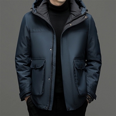 羽绒服男冬季2023新款青中年加厚保暖外套商务休闲连帽男装上衣，男装羽绒服，电商B212（原钱塘6029）