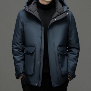 羽绒服男冬季2023新款青中年加厚保暖外套商务休闲连帽男装上衣图片