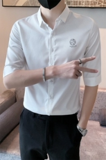 B302CS249P502023夏装新款男士印花七分袖衬衫轻奢社会小伙风，男装衬衫，电商B216（原B302）