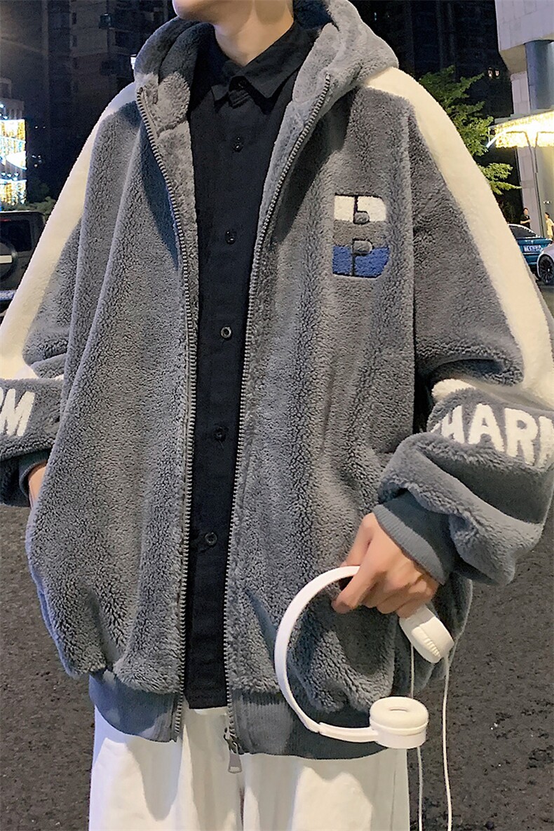 冬装加绒加厚绒里棉衣毛巾绣羊羔绒连帽外套男女919-P110控价158,男装棉衣,电商A441-1