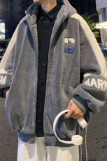 冬装加绒加厚绒里棉衣毛巾绣羊羔绒连帽外套男女919-P110控价158，男装棉衣，电商A441-1