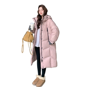 90绒！新款 中长款连帽羽绒服 82726 P420  K618图片