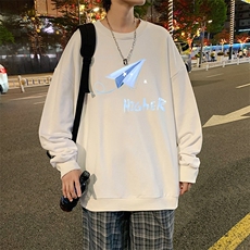 S6270-P28秋季圆领卫衣男大码韩版宽松长袖外套，男装卫衣，电商A040