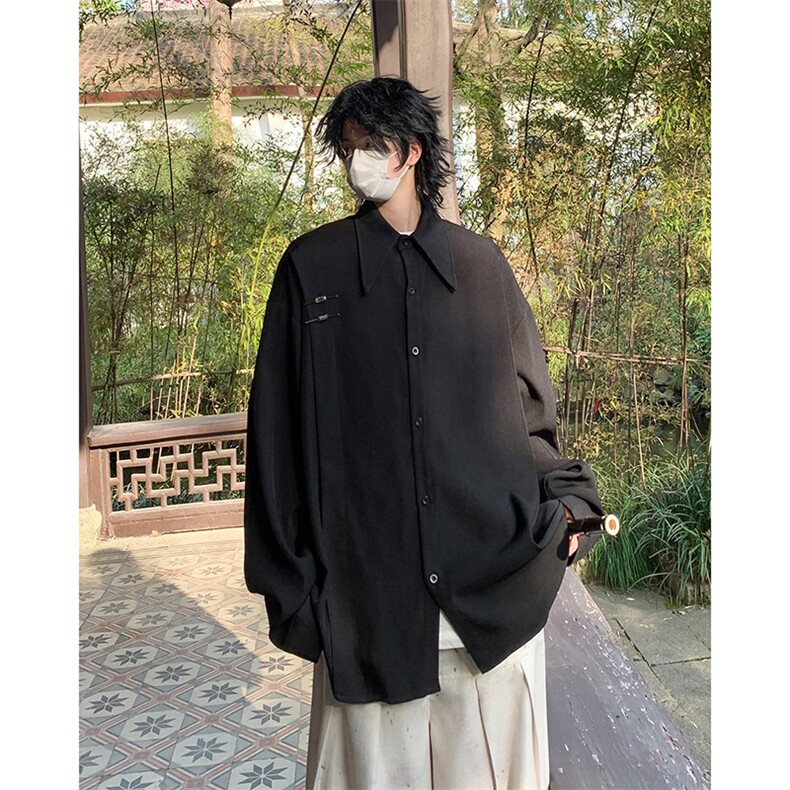 【同款短袖D130已出】CS7110-P58控78大码中式质长袖衬衫,男装T恤,电商D232