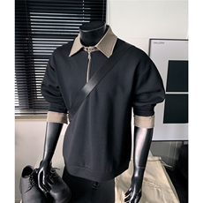 2026年春季新款百搭潮流美式长袖T恤男拼接假两件卫衣C26008-TP48,男装T恤,电商C213(原B265),电商基地 2026年春季新款百搭潮流美式长袖T恤男拼接假两件卫衣C26008-TP48,男装T恤,电商C213(原B265),电商基地