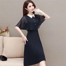 斗篷时尚连衣裙，女装连衣裙，湘怡服饰