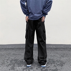 美式高街水洗牛仔裤男季新款直筒百搭休闲裤ins拖地裤K0522-P40，男装休闲裤，星座308B-1