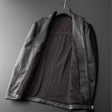 21139海宁皮衣男绵羊皮夹克外套韩版修身商务男装P750，男装皮衣，电商B360