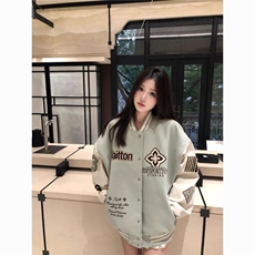 2026春秋季新款棒球服外套上衣刺绣章仔个性情侣款撞色学生潮牌，女装短外套，星座715-4