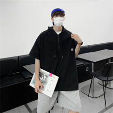 2025夏装连帽短袖宽松衬衫男户外防晒衬衣C302P40，男装防晒衣，电商C323