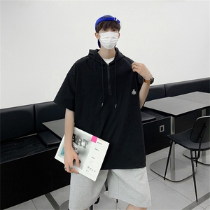 2025夏装连帽短袖宽松衬衫男户外防晒衬衣 C302P40图片