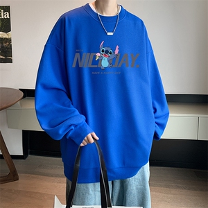华夫格卫衣圆领卫衣男大码长袖t恤男外套 HW76173-P30加绒款-P40图片